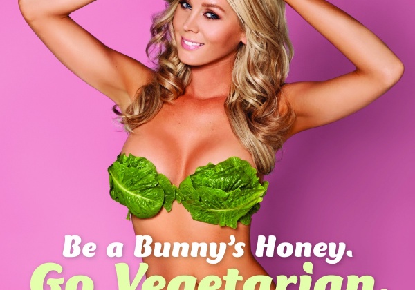 Playboy Model Swaps Lingerie for Lettuce