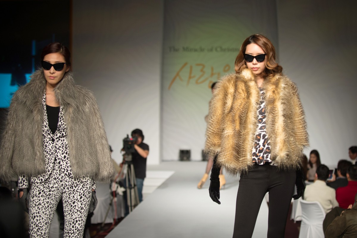Faux fur fashion show