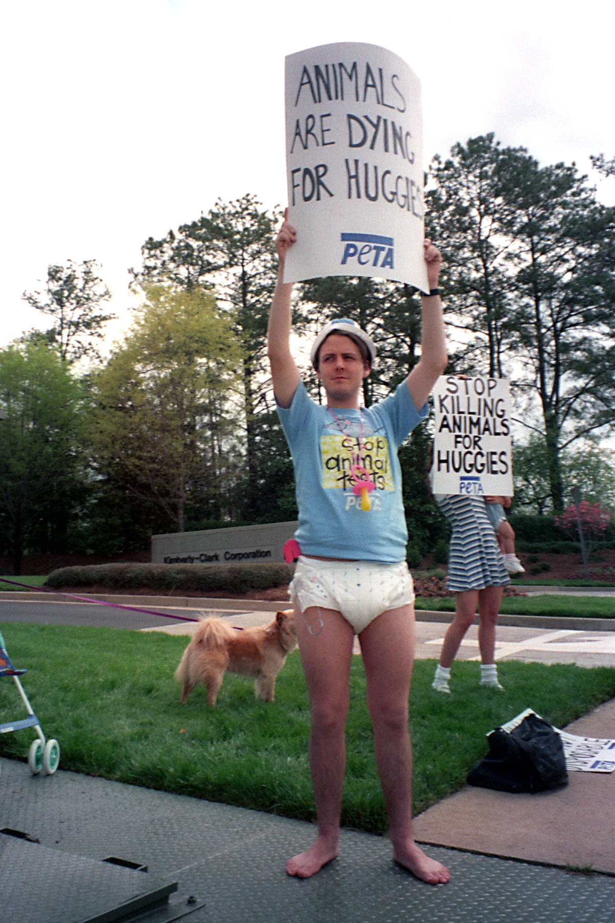 Jason Baker PETA baby protest