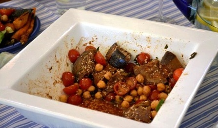 Recipe: Moroccan Eggplant and Chickpea Salad Recipe