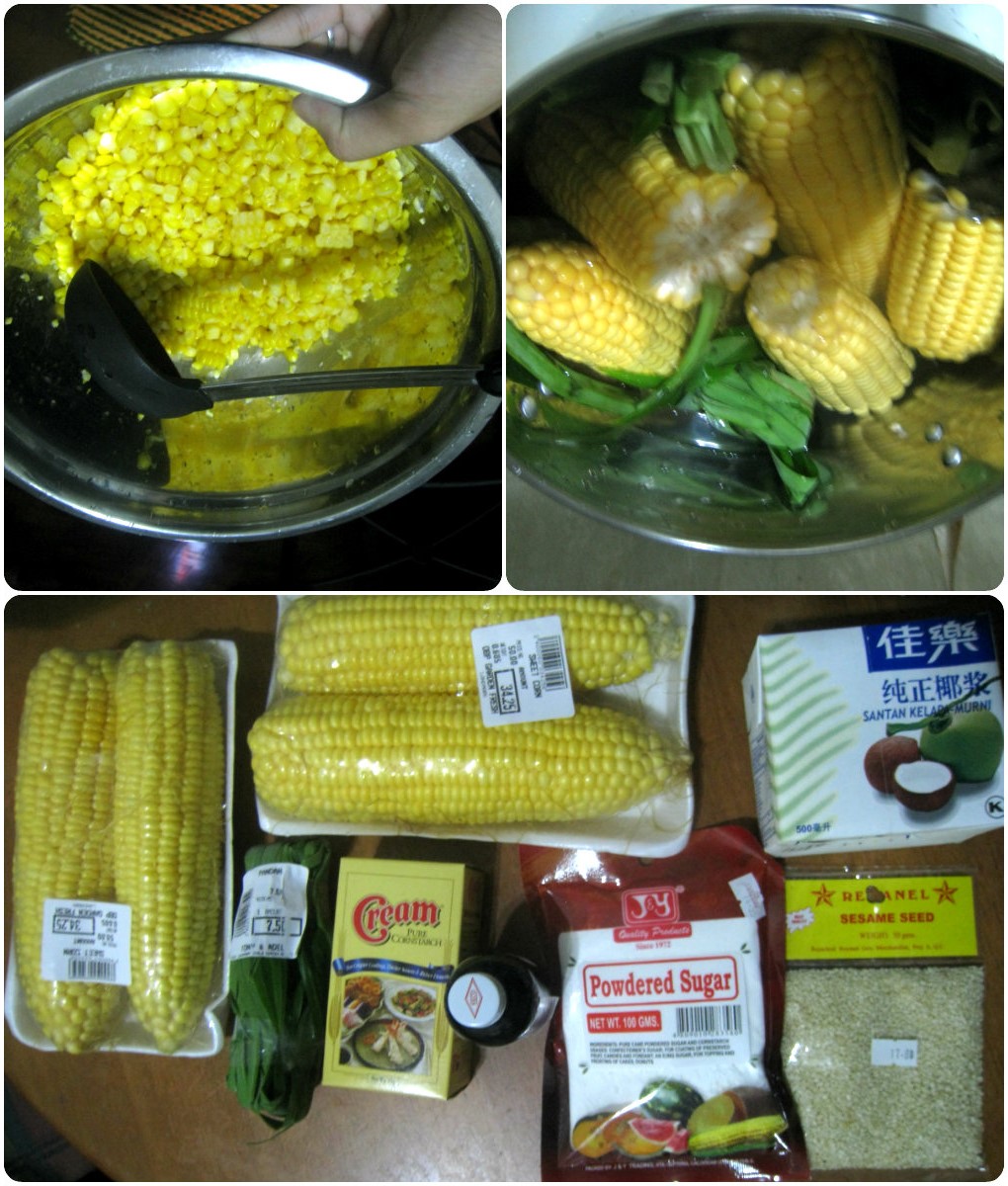 Sweet corn soup preparation