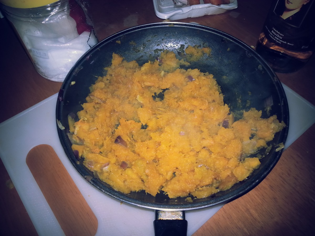 risotto pumpkin cooking