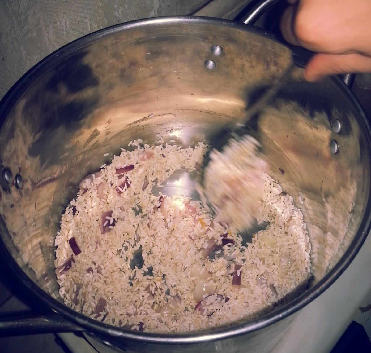 Risotto stirring