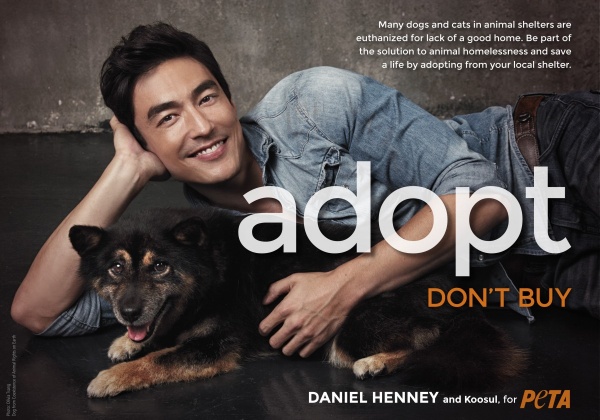 Daniel Henney Fights Against Animal Homelessness in New PETA Ads