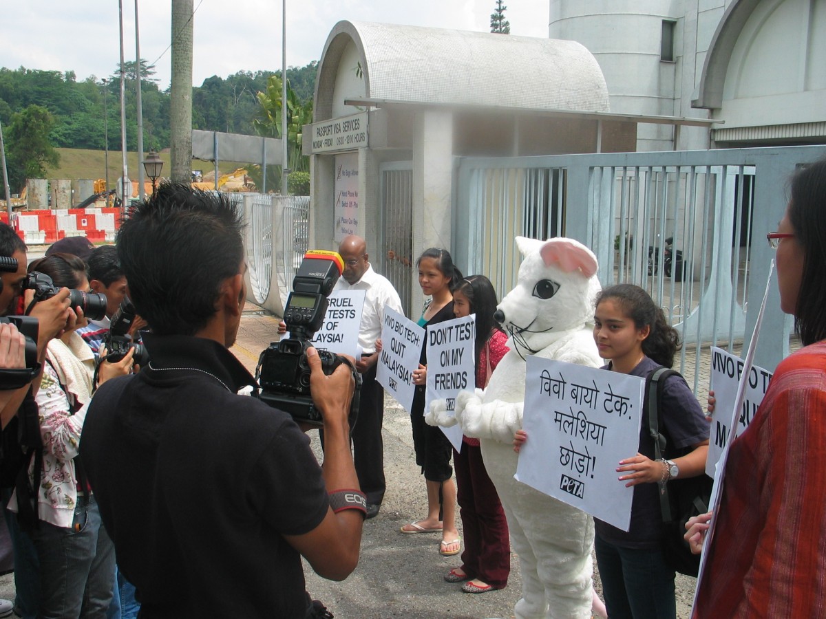  Protest Against Indian Lab