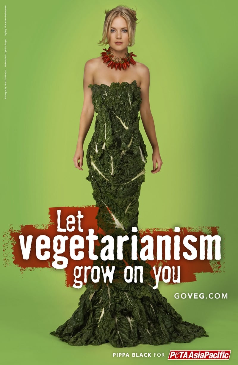 Pippa Black is the latest vegetarian vixen to star in an ad for PETA Asia-Pacific