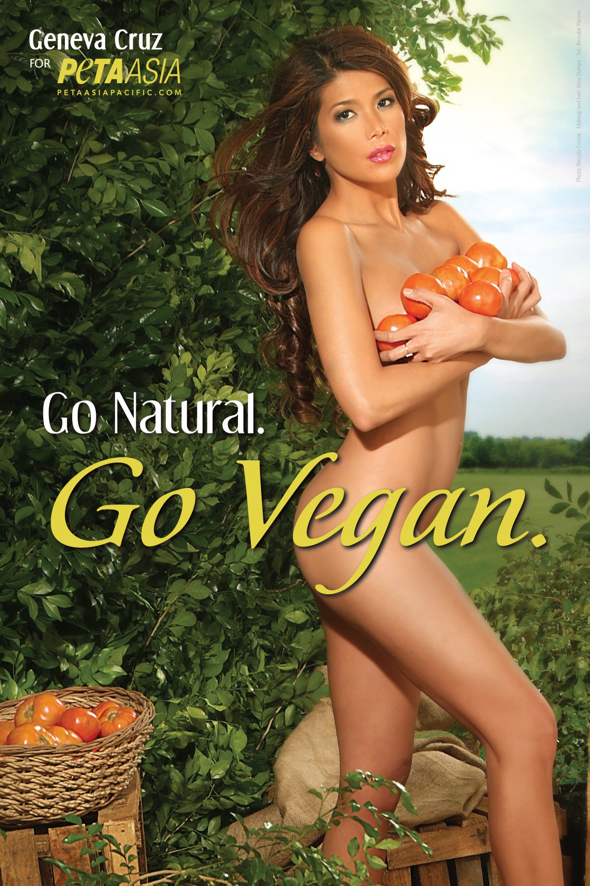 Geneva Cruz Goes Au Naturel in New Pro-Vegetarian Ad