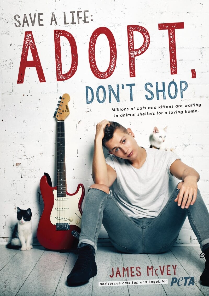 James McVey for PETA - Adopt, Don't Shop