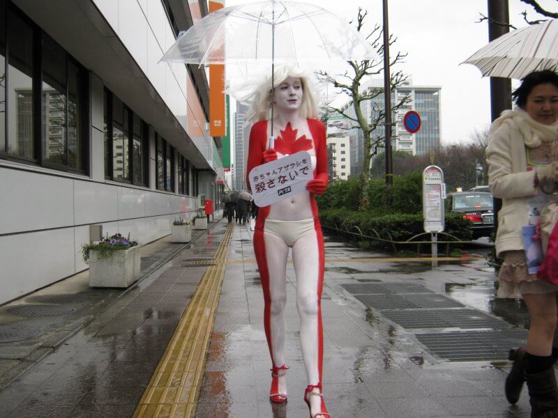 PETA Asia protests fur farm cruelty in Japan