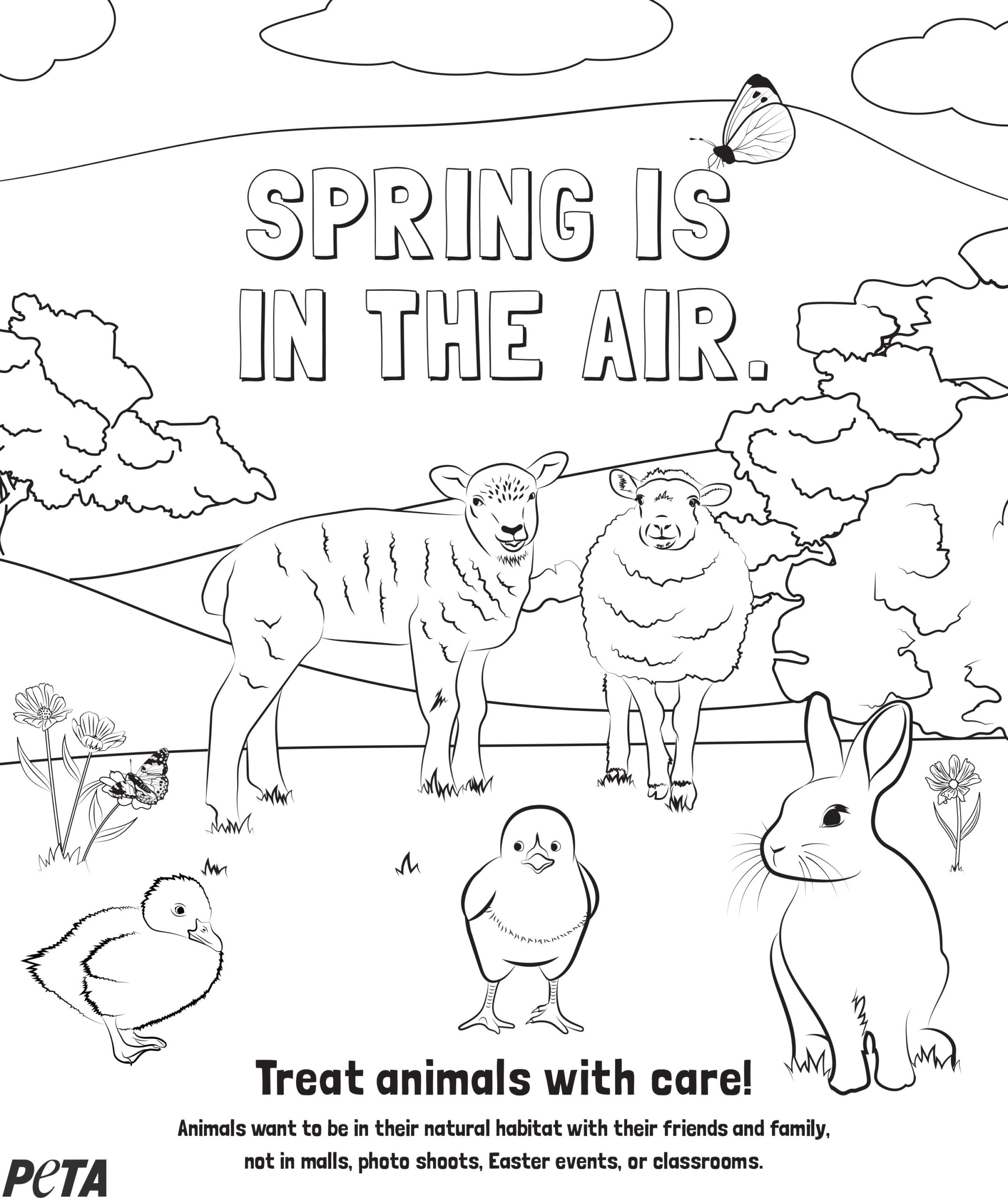 Bored Get Creative With These PETA Coloring Pages   Action Center ...